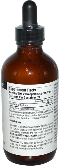 補充劑，槲皮素 - Source Naturals, NutraDrops Quercetin, 4 fl oz (118.28 ml)