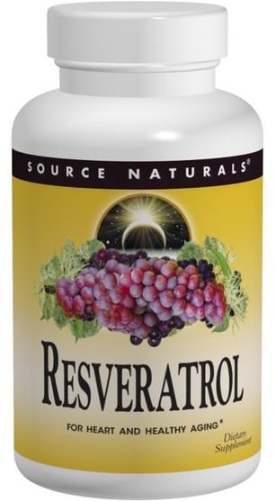 補充劑，白藜蘆醇 - Source Naturals, Resveratrol, 60 Tablets