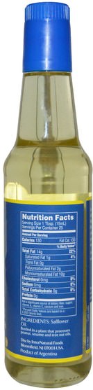補充劑，紅花油，食用油酒和醋 - Loriva, Pure Safflower Oil, 12.7 fl oz (376 ml)
