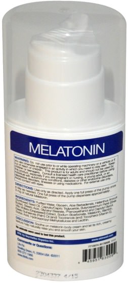 補充劑，睡眠，褪黑激素 - Life Flo Health, Melatonin Body Cream, 2 oz (57 g)