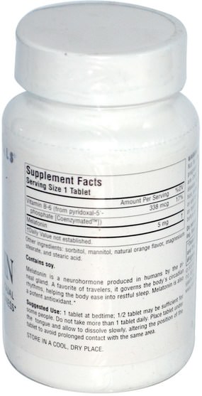 補充劑，睡眠，褪黑激素 - Source Naturals, Melatonin, Orange Flavored, 5 mg, 200 Tablets