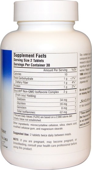 補充劑，豆製品，大豆異黃酮，健康，女性 - Planetary Herbals, Full Spectrum Soy 1000, 1000 mg, 60 Tablets