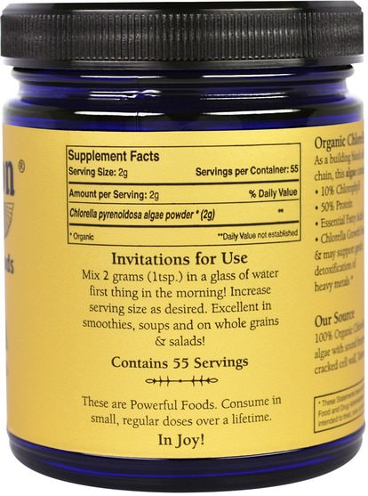 補品，超級食品，小球藻 - Sun Potion, Chlorella Algae Powder, Organic Sound Processed, 3.9 oz (111 g)