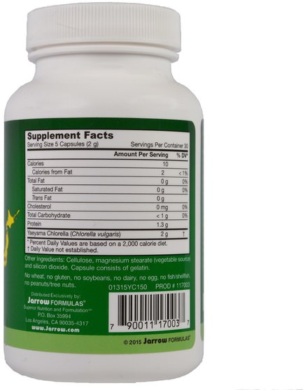 補品，超級食品，小球藻yaeyama，小球藻 - Jarrow Formulas, Yaeyama Chlorella, 150 Capsules