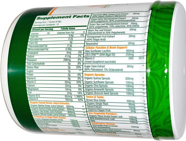 補品，超級食品 - Green Foods Corporation, Organic Green Fusion, 5.2 oz (147 g)