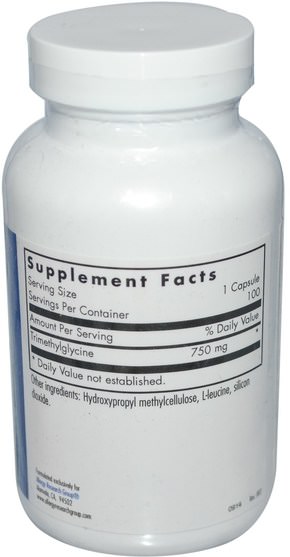 補充劑，tmg（無水甜菜鹼） - Allergy Research Group, TMG Trimethylglycine, 100 Veggie Caps