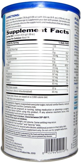 補充劑，乳清蛋白，生物化學 - Country Life, BioChem, 100% Whey Protein Powder, Vanilla, 15.1 oz (428 g)