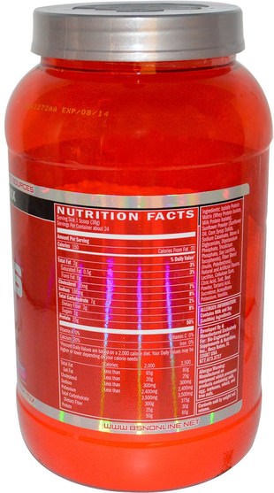 補充劑，乳清蛋白 - BSN, Syntha-6 Isolate, Protein Powder Drink Mix, Strawberry Milkshake, 2.01 lbs (912 g)