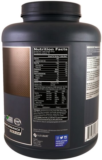 補充劑，乳清蛋白 - Cellucor, Cor-Performance Whey, Molten Chocolate, 5.19 lb (2352 g)