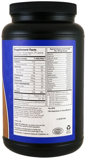 補充劑，乳清蛋白 - MRM, Natural Isolate Whey Protein, Chocolate Malt, 32.5 oz (922 g)