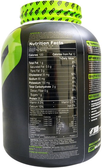 補充劑，乳清蛋白 - MusclePharm, 100% Combat Whey Protein, Strawberry, 80 oz (2269 g)