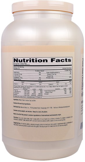補充劑，乳清蛋白 - Natures Best, IsoPure, Whey Protein Isolate, Unflavored, 3 lb, (1.36 kg)