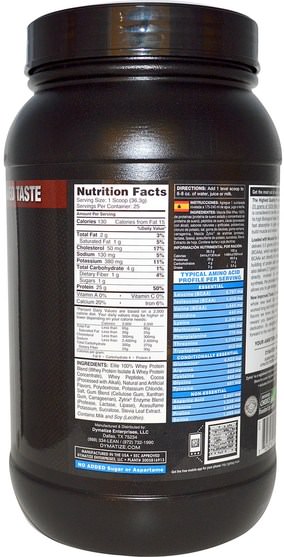補充劑，乳清蛋白，運動 - Dymatize Nutrition, Elite, 100% Whey Protein, Chocolate Fudge, 2 lbs (907 g)