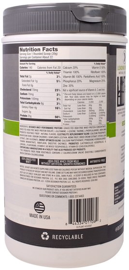 補充劑，乳清蛋白，運動蛋白 - Designer Protein, Designer Whey Advanced, Grass Fed 100% Whey Protein, Vanilla Cookies & Cream, 1.85 lb (840 g)