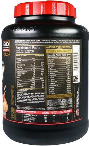 補充劑，乳清蛋白，運動 - ALLMAX Nutrition, AllWhey Gold, 100% Whey Protein + Premium Whey Protein Isolate, Cinnamon French Toast, 5 lbs. (2.27 kg)