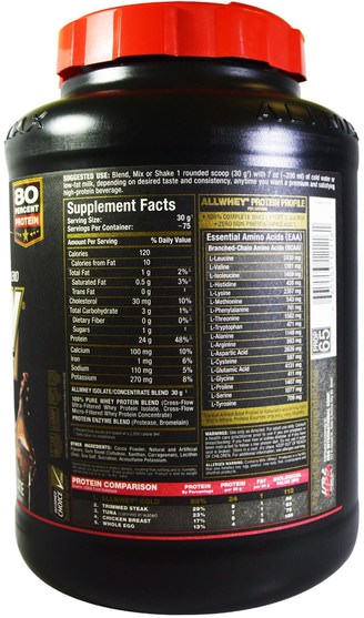 補充劑，乳清蛋白，運動 - ALLMAX Nutrition, AllWhey Gold, Premium Isolate/Whey Protein Blend, Chocolate, 5 lbs. (2.27 kg)