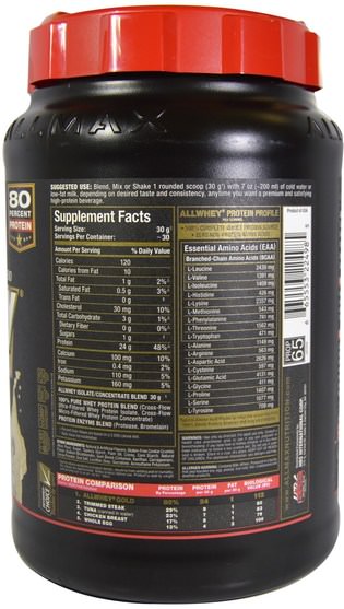 補充劑，乳清蛋白，運動 - ALLMAX Nutrition, AllWhey Gold, Premium Isolate/Whey Protein Blend, Cookies & Cream, 2 lbs (907 g)