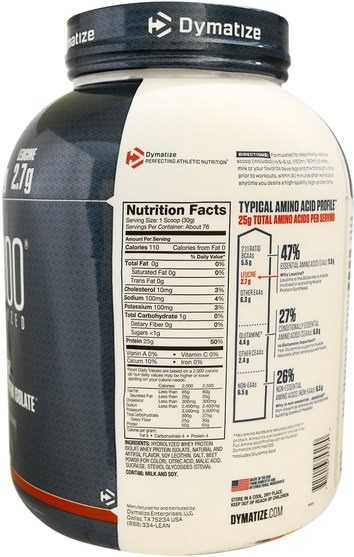 補充劑，乳清蛋白，鍛煉 - Dymatize Nutrition, ISO100 Hydrolyzed, 100% Whey Protein Isolate, Strawberry, 5 lbs (2.3 kg)
