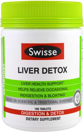 Ultiboost, Liver Detox, Digestion & Detox, 180 Tablets by Swisse, 健康，肝臟支持 HK 香港