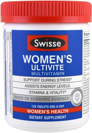 Womens Ultivite Multivitamin, 120 Tablets by Swisse, 維生素，女性多種維生素 HK 香港