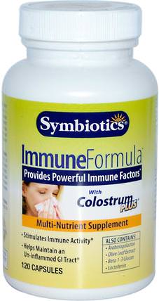 Immune Formula, with Colostrum Plus, 120 Capsules by Symbiotics, 健康，感冒和病毒，免疫系統 HK 香港
