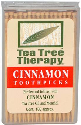 Cinnamon Toothpicks, 100 Approx. by Tea Tree Therapy, 洗澡，美容，口腔牙科護理 HK 香港