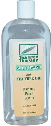 Mouthwash, with Tea Tree Oil, 12 fl oz (354 ml) by Tea Tree Therapy, 洗澡，美容，口腔牙齒護理，漱口水 HK 香港