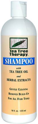 Shampoo, With Tea Tree Oil and Herbal Extracts, 16 fl oz (473 ml) by Tea Tree Therapy, 洗澡，美容，洗髮水，頭髮，頭皮，護髮素 HK 香港