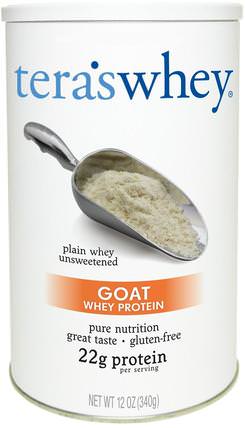 Goat Whey Protein, Plain Whey Unsweetened, 12 oz (340 g) by Teras Whey, 補充劑，蛋白質，山羊奶蛋白質 HK 香港