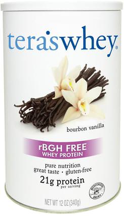 rBGH Free Whey Protein, Bourbon Vanilla, 12 oz (340 g) by Teras Whey, 補充劑，乳清蛋白 HK 香港