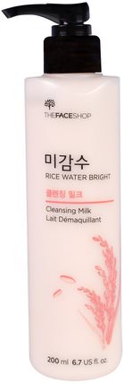 Rice Water Bright, Cleansing Milk, 6.7 fl oz (200 ml) by The Face Shop, 洗澡，美容，面部護理，洗面奶 HK 香港