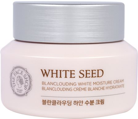White Seed, Blanclouding White Moisture Cream, 1.69 fl. oz (50 ml) by The Face Shop, 洗澡，美容，潤膚露 HK 香港