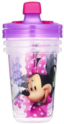 Disney Minnie Mouse, Sippy Cups, 9+ Months, 3 Pack - 10 oz (296 ml) by The First Years, 兒童健康，嬰兒餵養，吸管杯 HK 香港