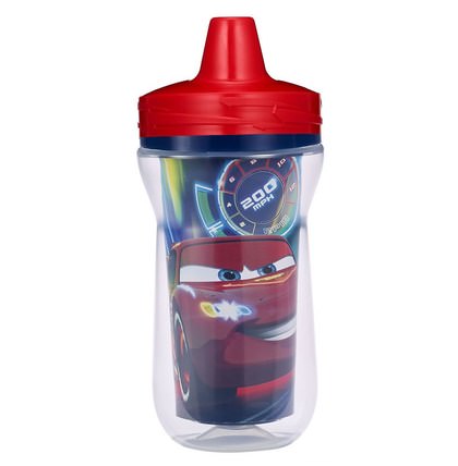 Disney Pixar Cars, Insulated Sippy Cup, 9+ Months, 9 oz (266 ml) by The First Years, 兒童健康，嬰兒餵養，吸管杯 HK 香港