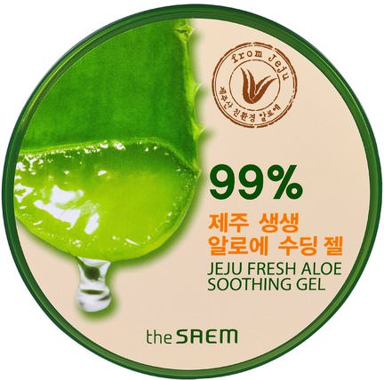 Jeju Fresh Aloe Soothing Gel, 10.14 fl oz (300 ml) by The Saem, 健康，女性，抗衰老，美容 HK 香港