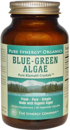 Organic Blue-Green Algae, 90 Veggie Caps by The Synergy Company, 補品，超級食品，藍綠藻 HK 香港