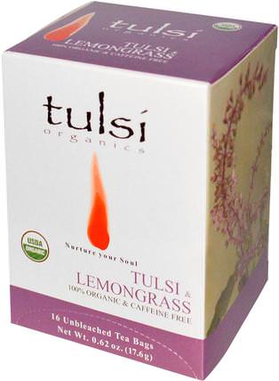 Organic Tulsi & Lemongrass, Caffeine Free, 16 Tea Bags, 0.62 oz (17.6 g) by The Tao of Tea, 食物，涼茶，tulsi茶 HK 香港