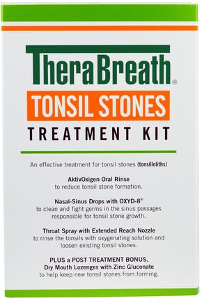 Tonsil Stones Treatment Kit, 5 Piece Kit by TheraBreath, 沐浴，美容，口腔牙齒護理，口腔衛生用品，健康，感冒和病毒，喉嚨護理噴霧 HK 香港