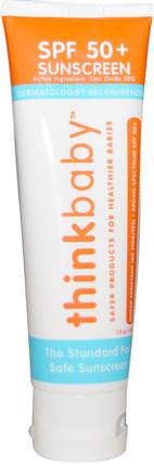 Thinkbaby, SPF 50+ Sunscreen, 3 fl oz (89 ml) by Think, 洗澡，美容，防曬霜，thinkbaby類，spf 50-75 HK 香港
