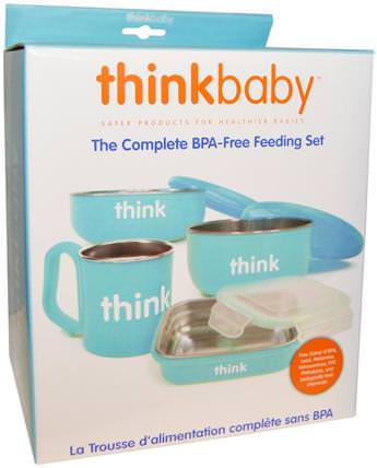 Thinkbaby, The Complete BPA-Free Feeding Set, Light Blue, 1 Set by Think, 兒童健康，兒童食品，thinkbaby類別 HK 香港