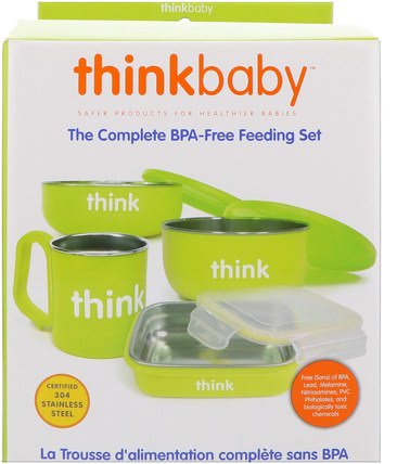 Thinkbaby, The Complete BPA-Free Feeding Set, Light Green, 1 Set by Think, 兒童健康，兒童食品，thinkbaby類別 HK 香港