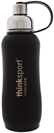 Thinksport, Insulated Sports Bottle, Black, 25 oz (750 ml) by Think, 運動，回家 HK 香港
