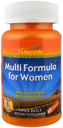 Multi Formula for Women, 60 Capsules by Thompson, 維生素，女性多種維生素 HK 香港