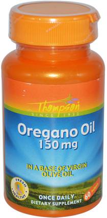 Oregano Oil, 150 mg, 60 Softgels by Thompson, 補品，牛至油，健康 HK 香港