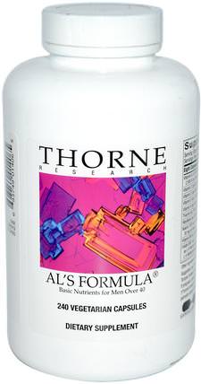 Als Formula, Basic Nutrients for Men Over 40, 240 Vegetarian Capsules by Thorne Research, 維生素，男性多種維生素 HK 香港