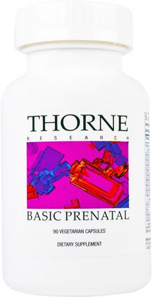 Basic Prenatal, 90 Vegetarian Capsules by Thorne Research, 維生素，產前多種維生素 HK 香港