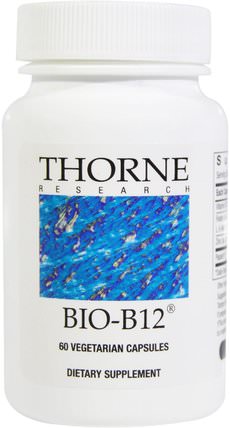 Bio-B12, 60 Vegetarian Capsules by Thorne Research, 維生素，維生素b，維生素b12，維生素b12 - 甲基鈷胺素 HK 香港