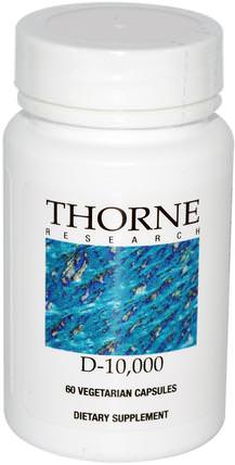 D-10.000, 60 Vegetarian Capsules by Thorne Research, 維生素，維生素D3 HK 香港