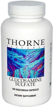 Glucosamine Sulfate, 180 Vegetarian Capsules by Thorne Research, 補充劑，氨基葡萄糖 HK 香港