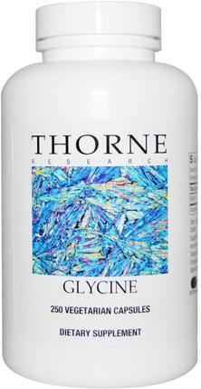 Glycine, 250 Vegetarian Capsules by Thorne Research, 補充劑，氨基酸，甘氨酸 HK 香港